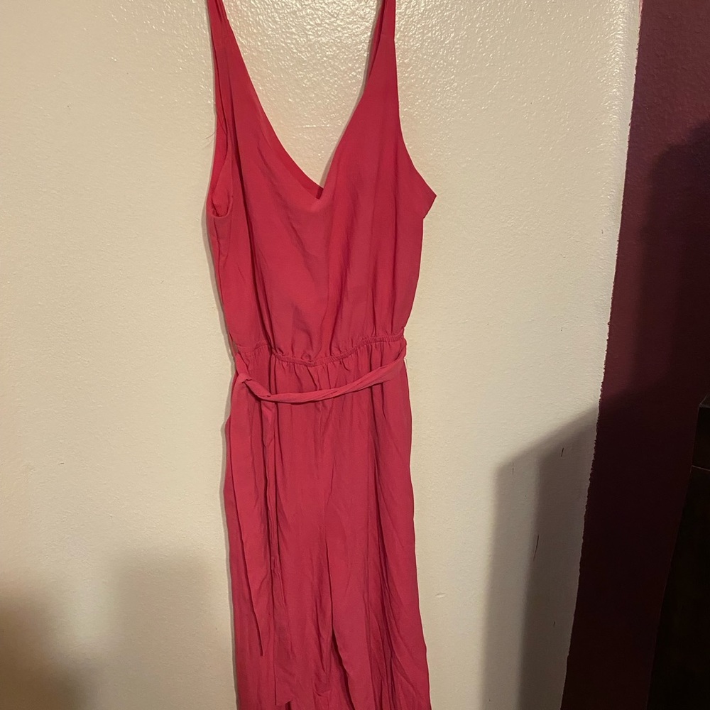 Belongsci hot pink jumpsuit